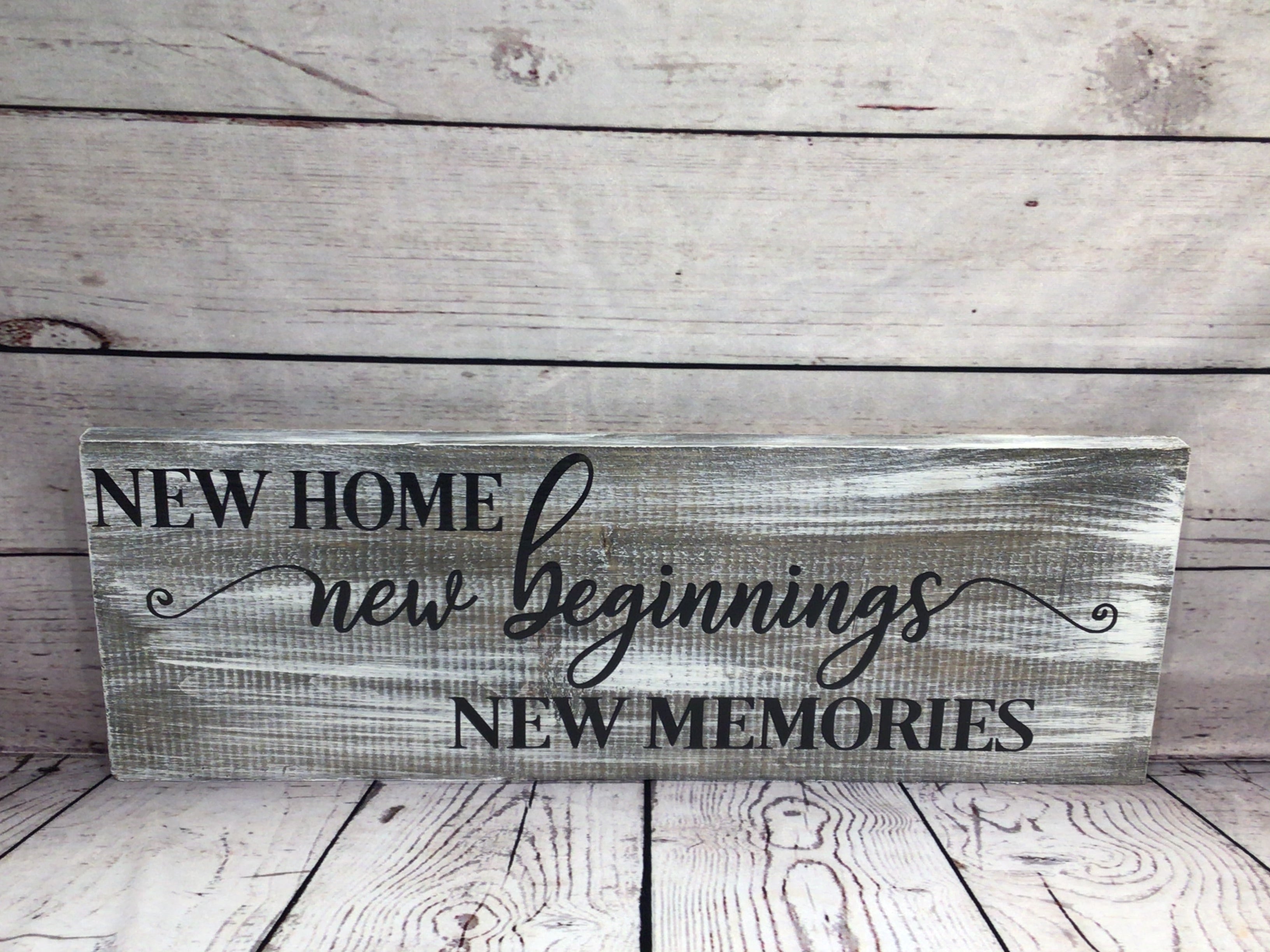 19.5" x 7" New Home New Beginnings Sign