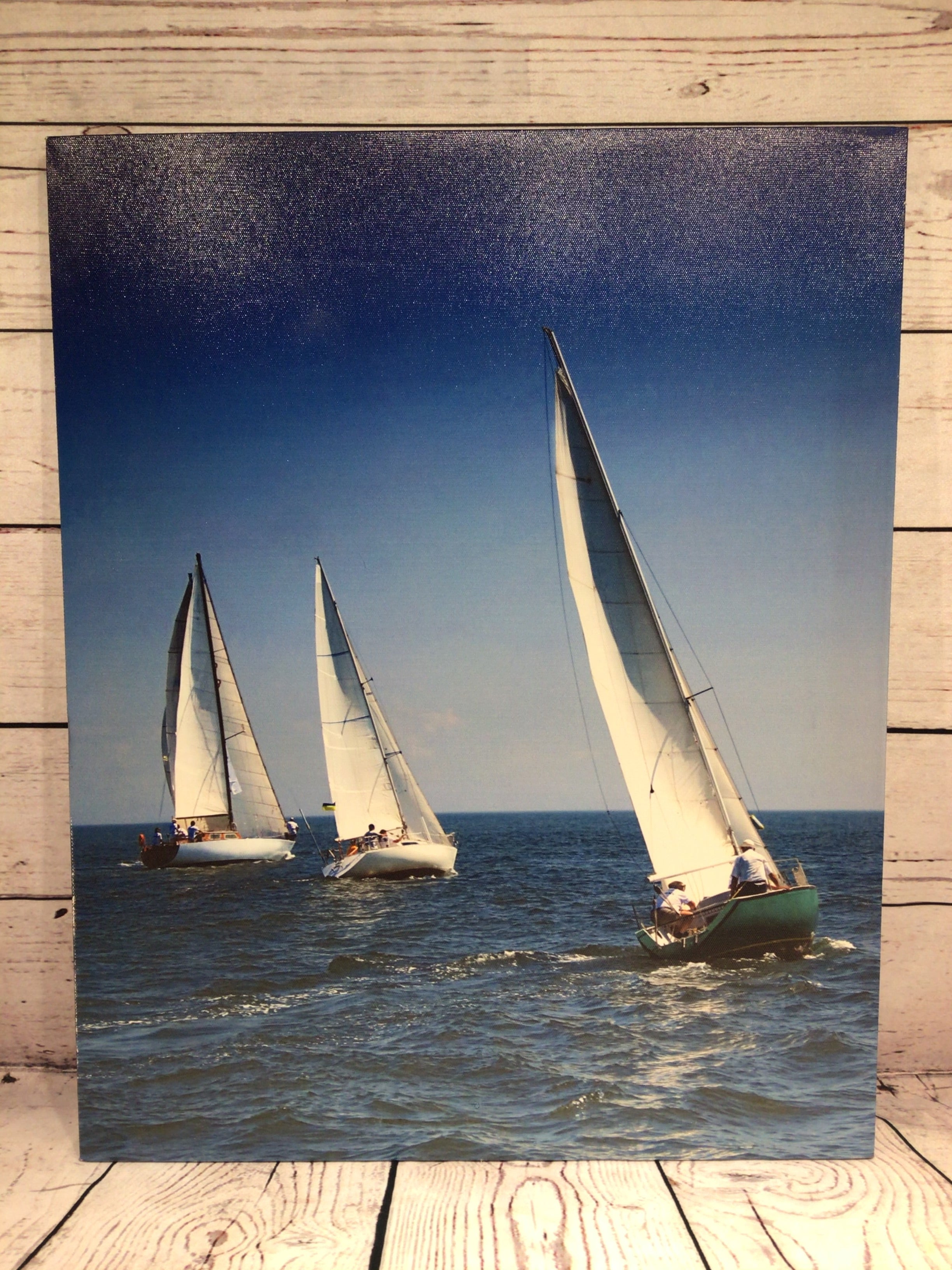 16" x 20" Blue water sailing Picture