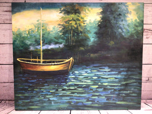 B Boat Oil Painting