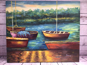 Boat Oil Painting