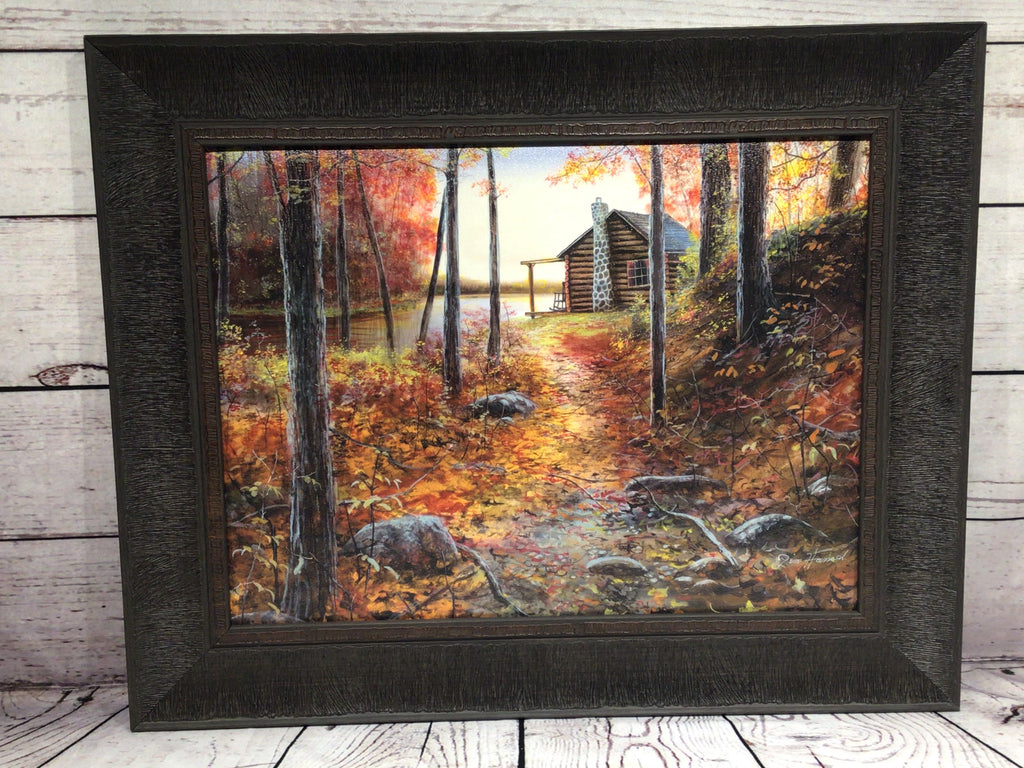 20.5" x 17" Cabin On Lake-Jim Hansel