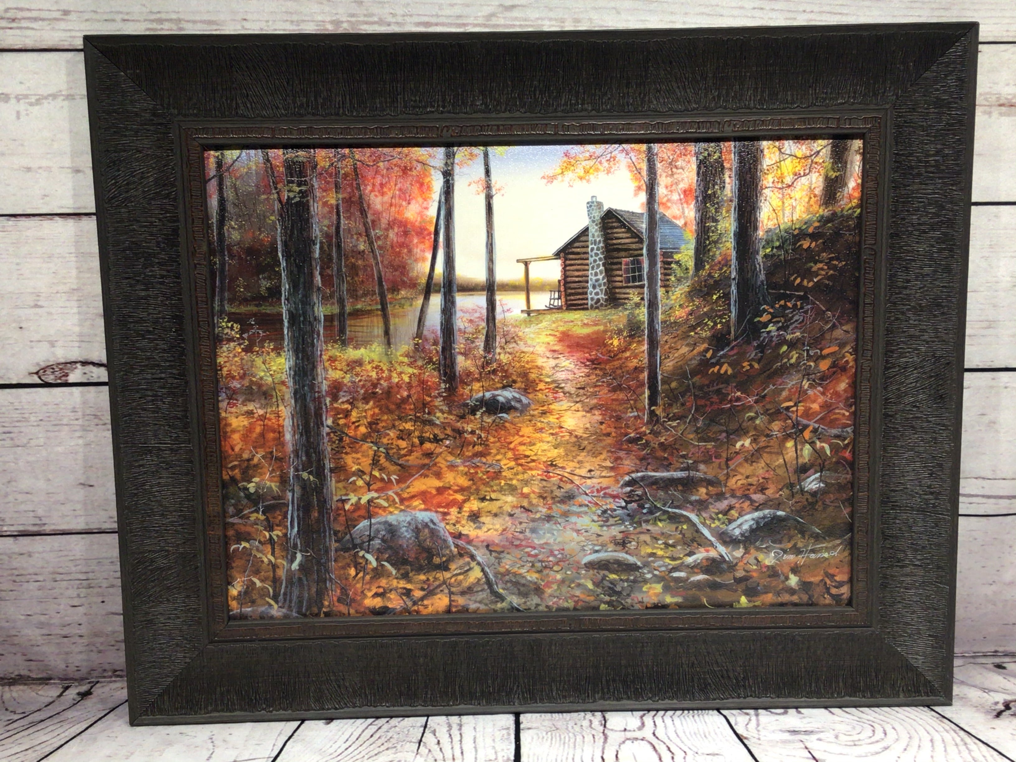 20.5" x 17" Cabin On Lake-Jim Hansel