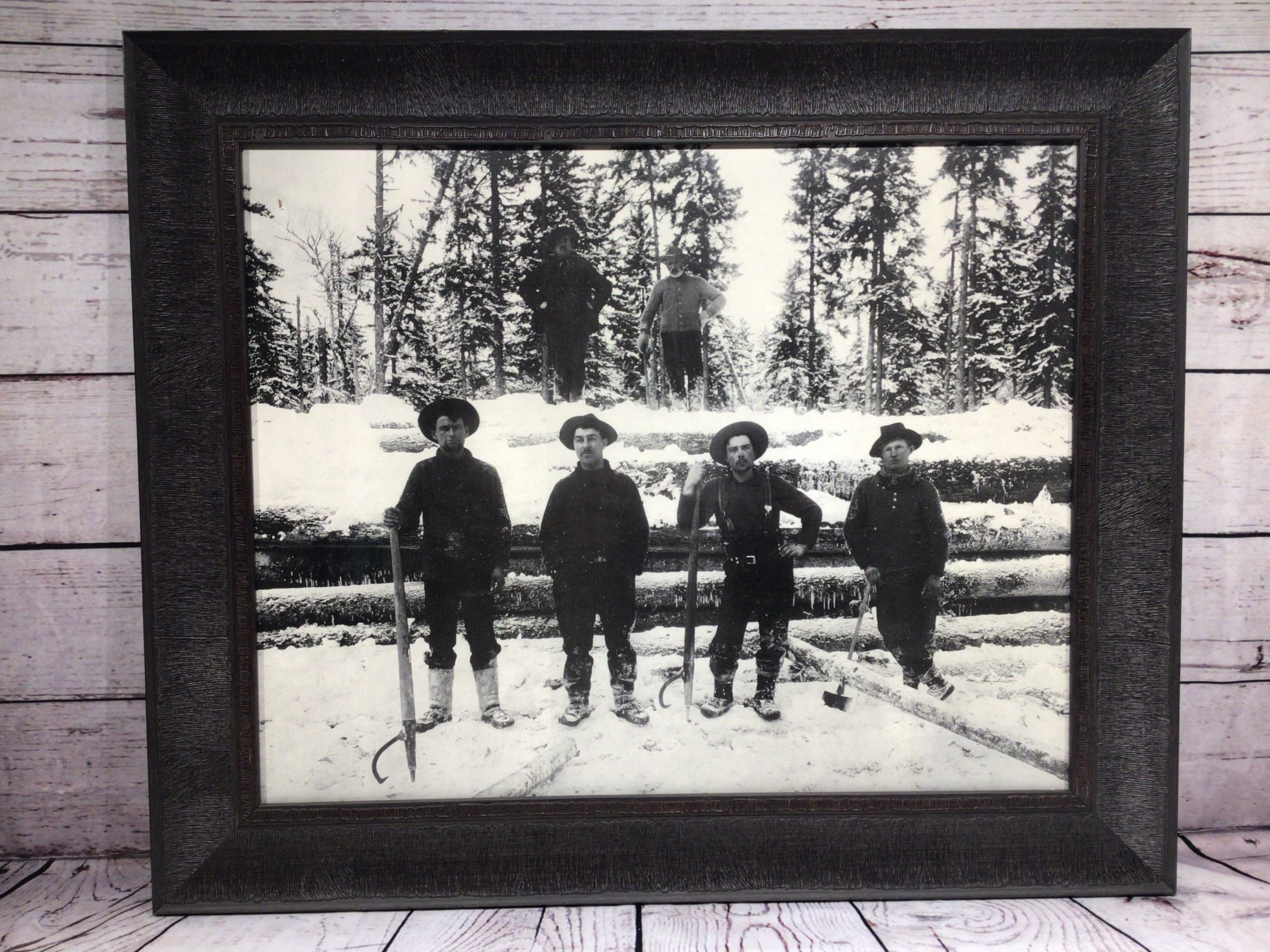 24.5" x 20.5" 4 Lumber Jacks Posing