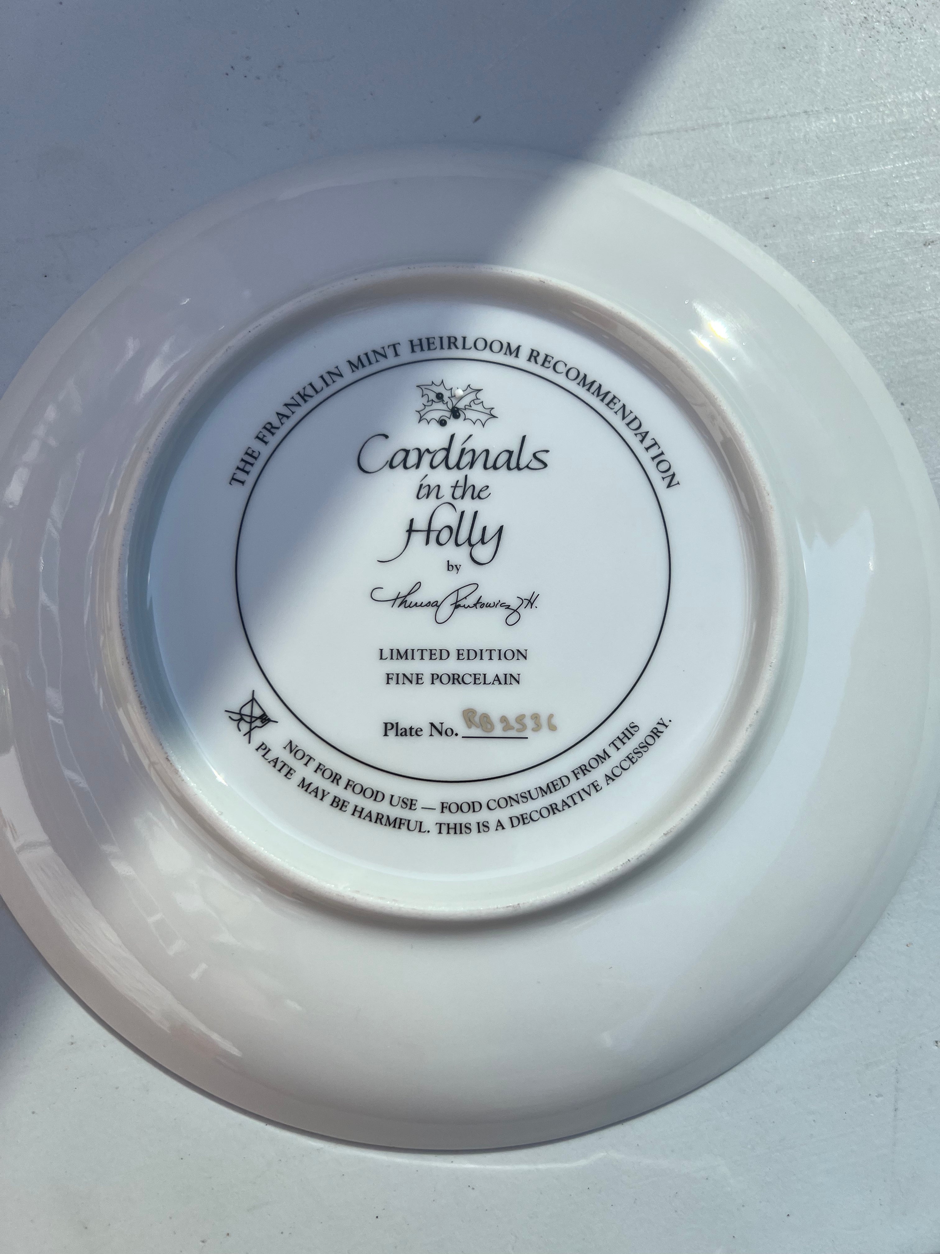 Franklin Mint Plate "holiday Chorus"