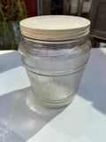 Lg Glass Barrel Jar