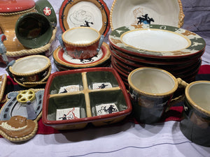 39 pc Sonoma Dishes- Pattern "Happy Trails"