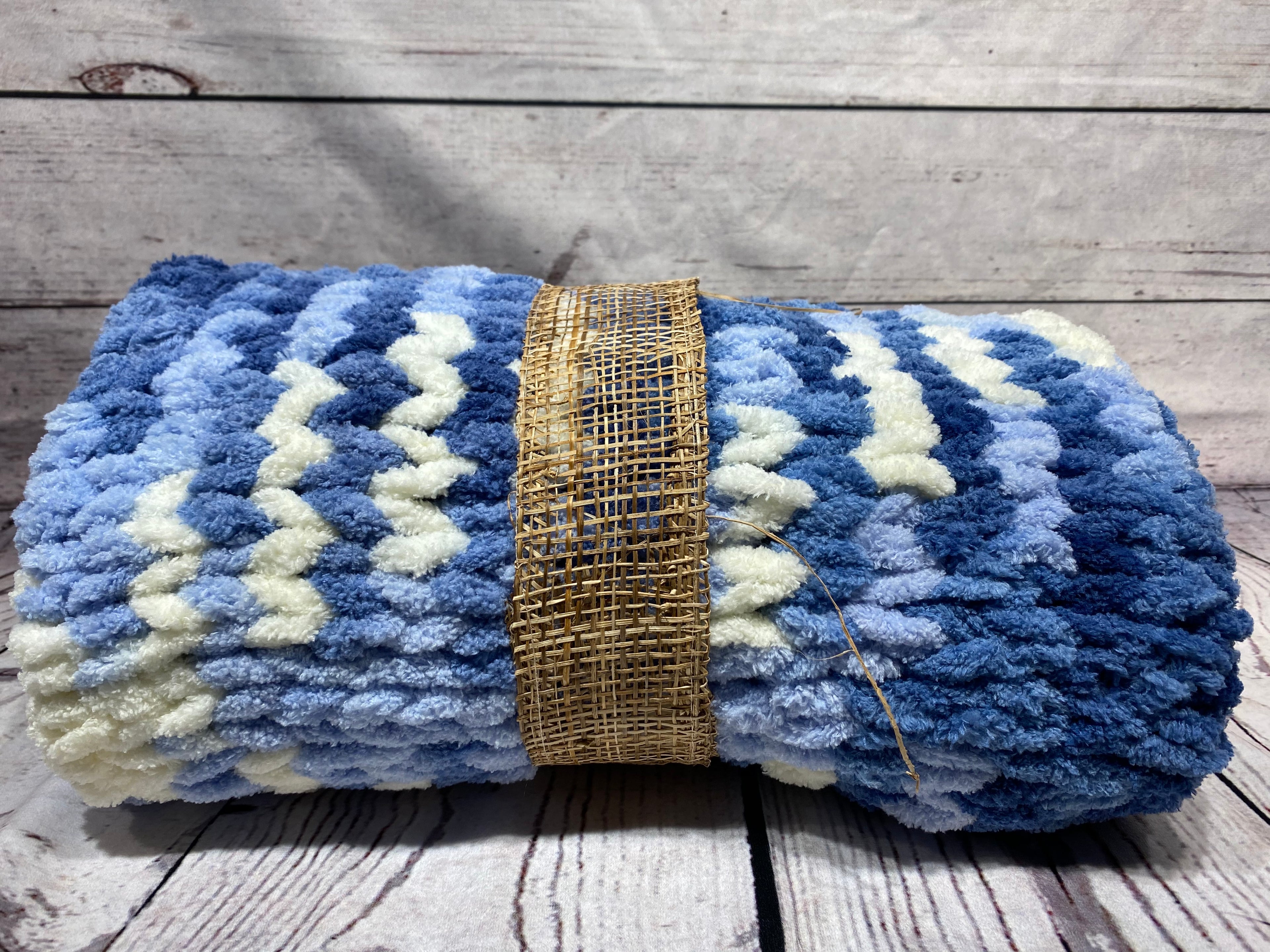 32" x 26" Hand Knitted Throw Blankets