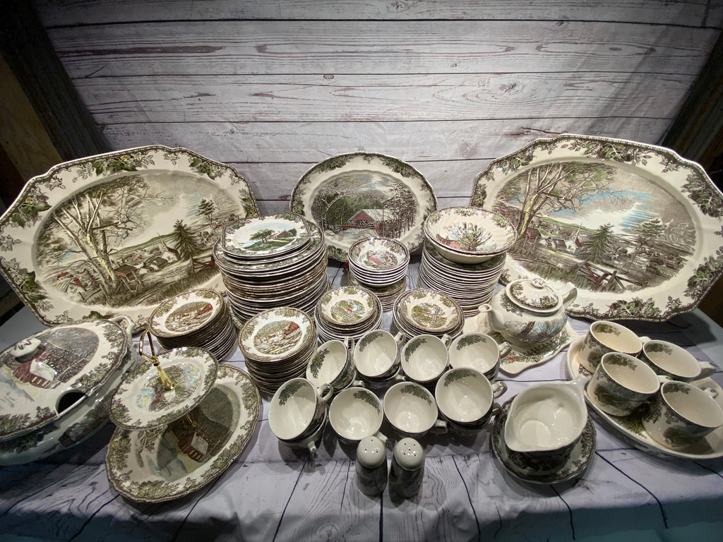 157pc Johnson Bros England 1883 "The Friendly Village" Set