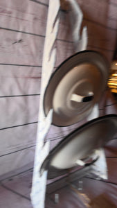 White enamel pot lid holder