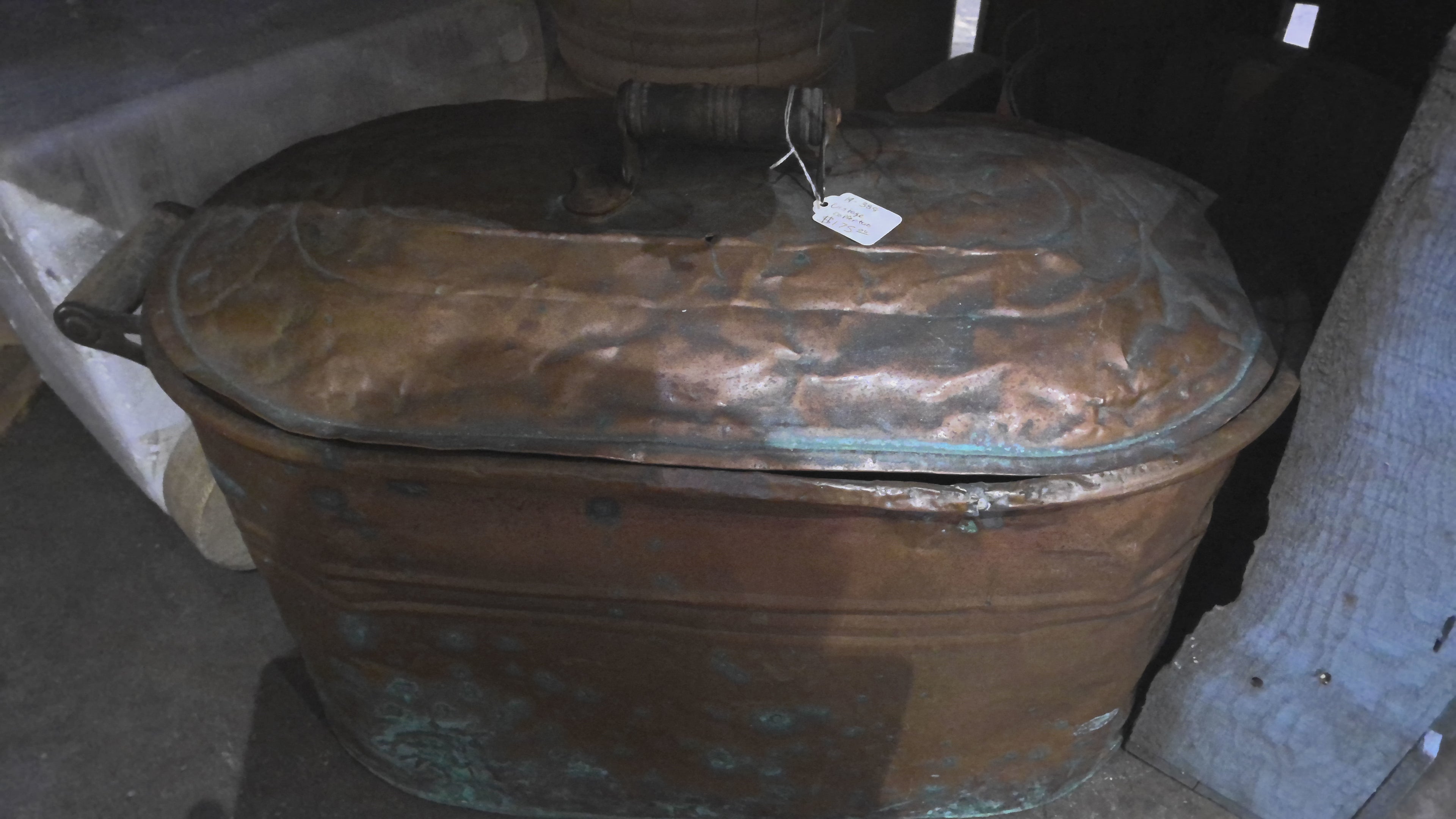 Vintage copper tub