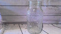 Clear Mason jar