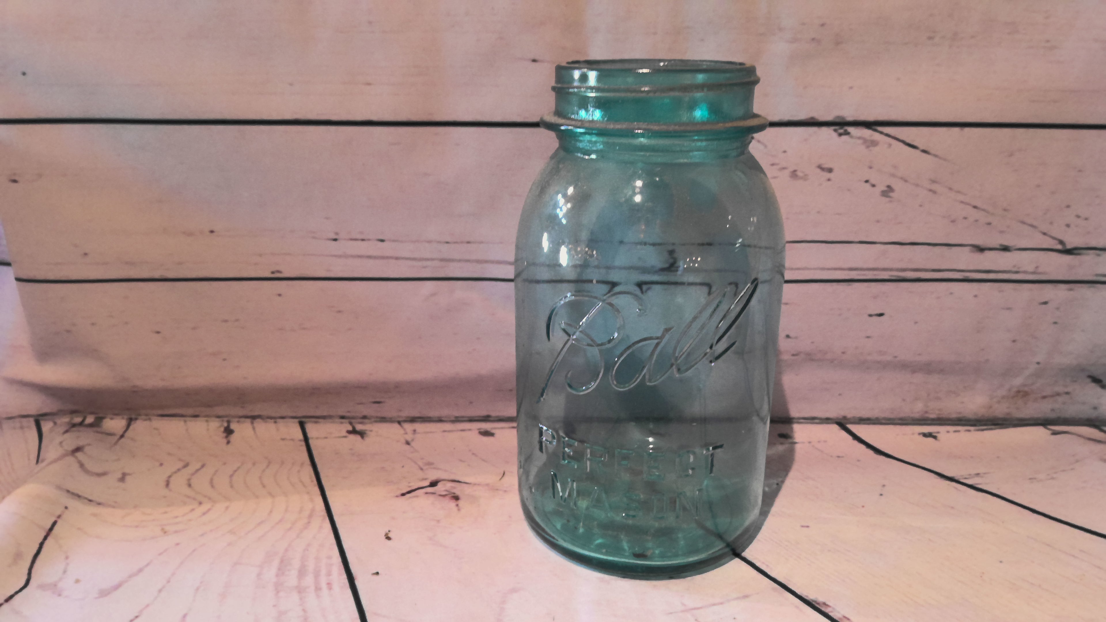 Blue Mason jars