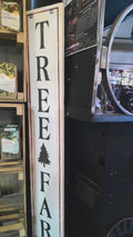Handmade "tree farm" sign