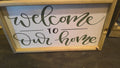 welcome to our home
