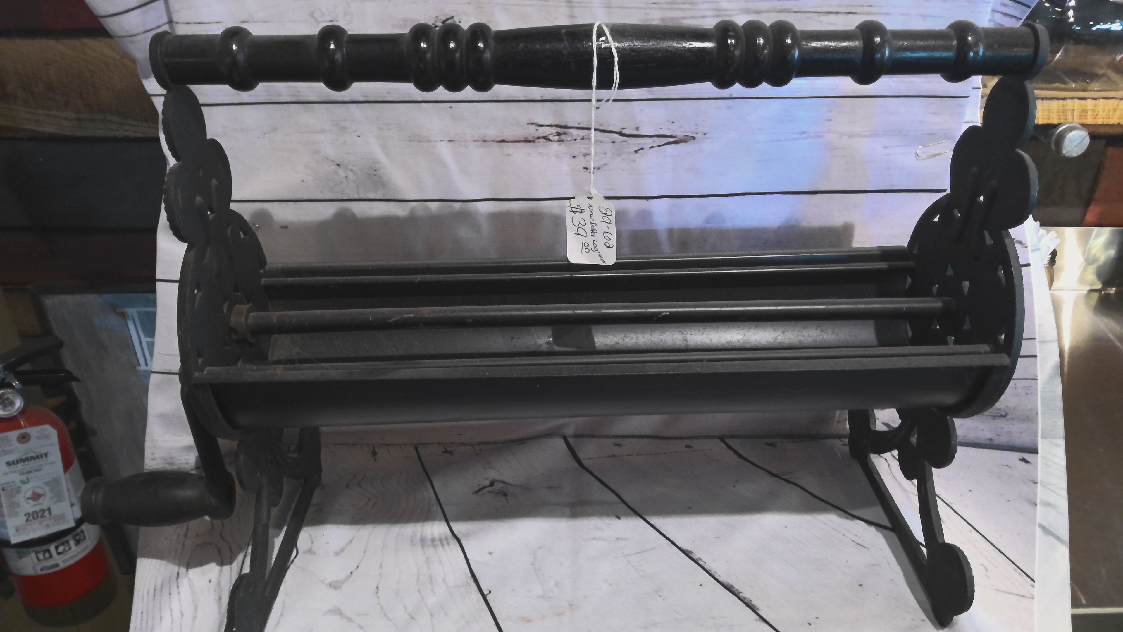 Vintage newspaper log roller