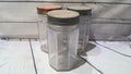 Vintage glass peanut butter jars