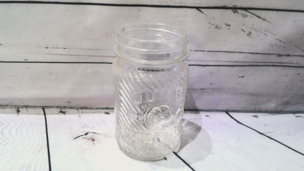 Jumbo peanut butter glass jar