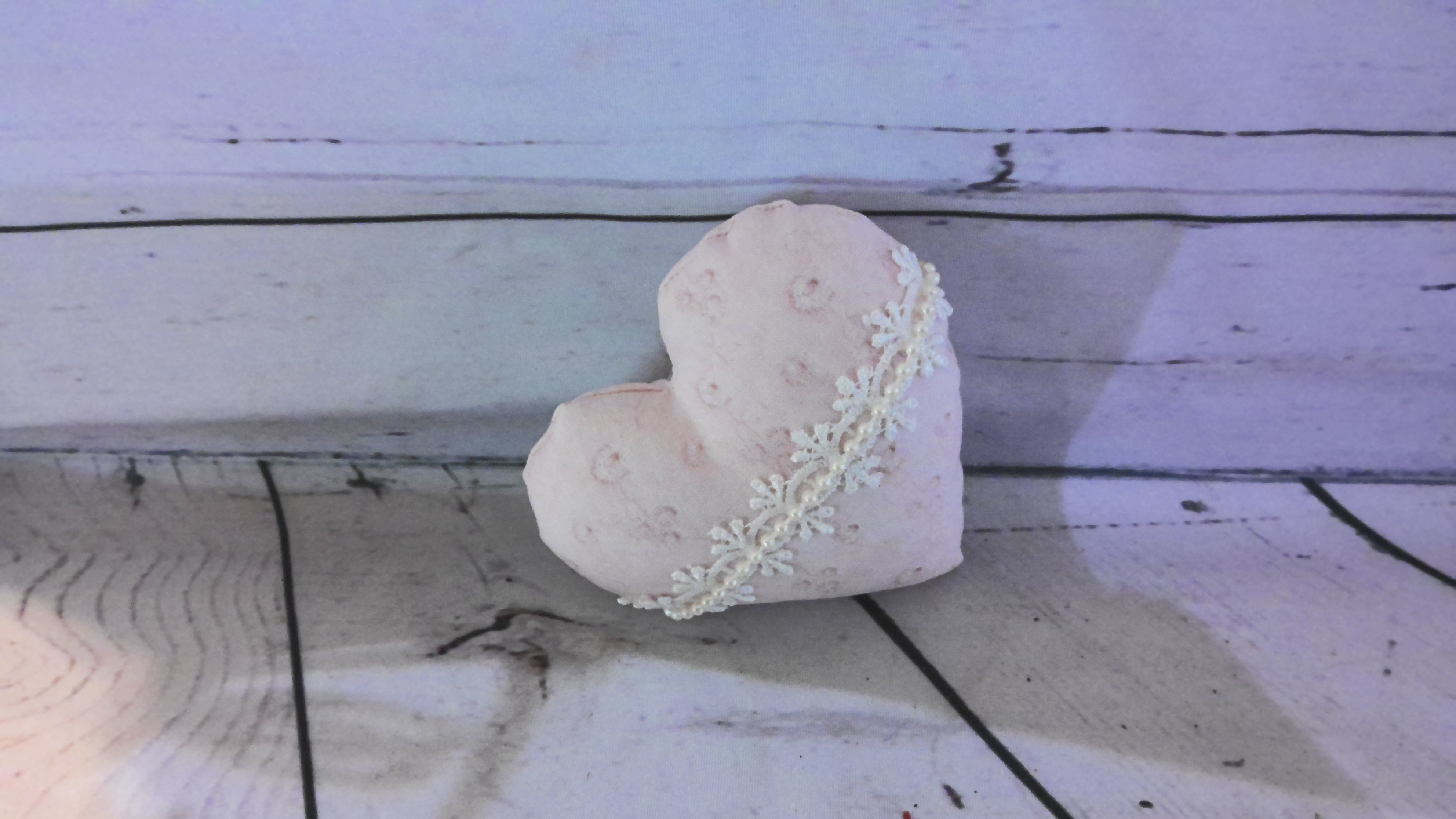 Handmade sewed heart