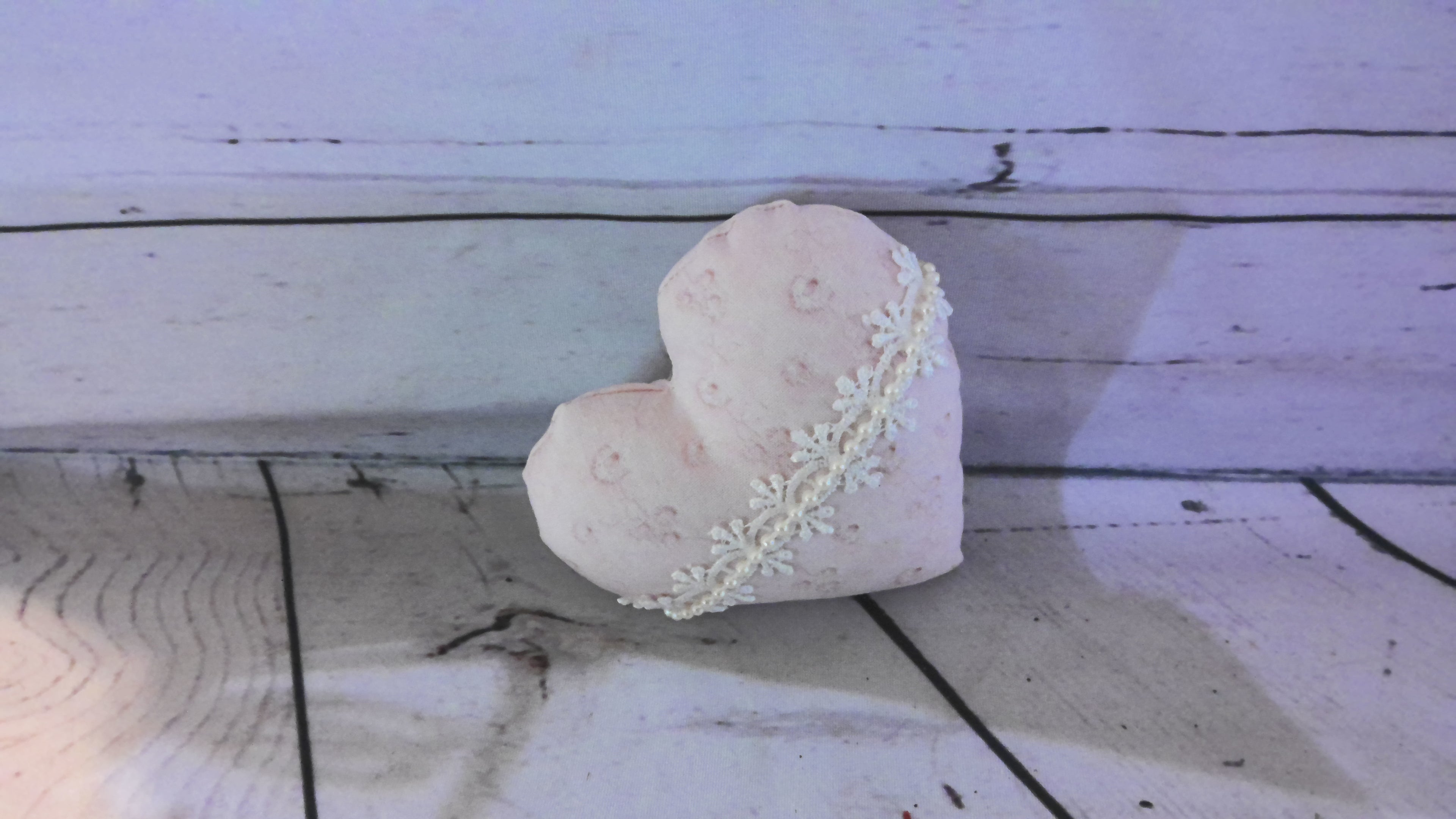 Handmade sewed heart
