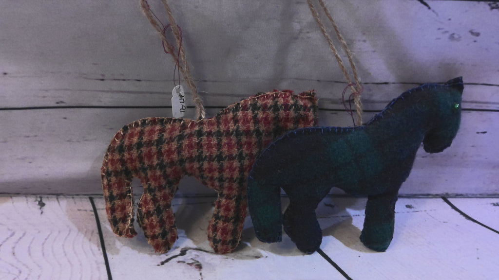 Crocheted horses