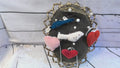 Assortment of crocheted pins