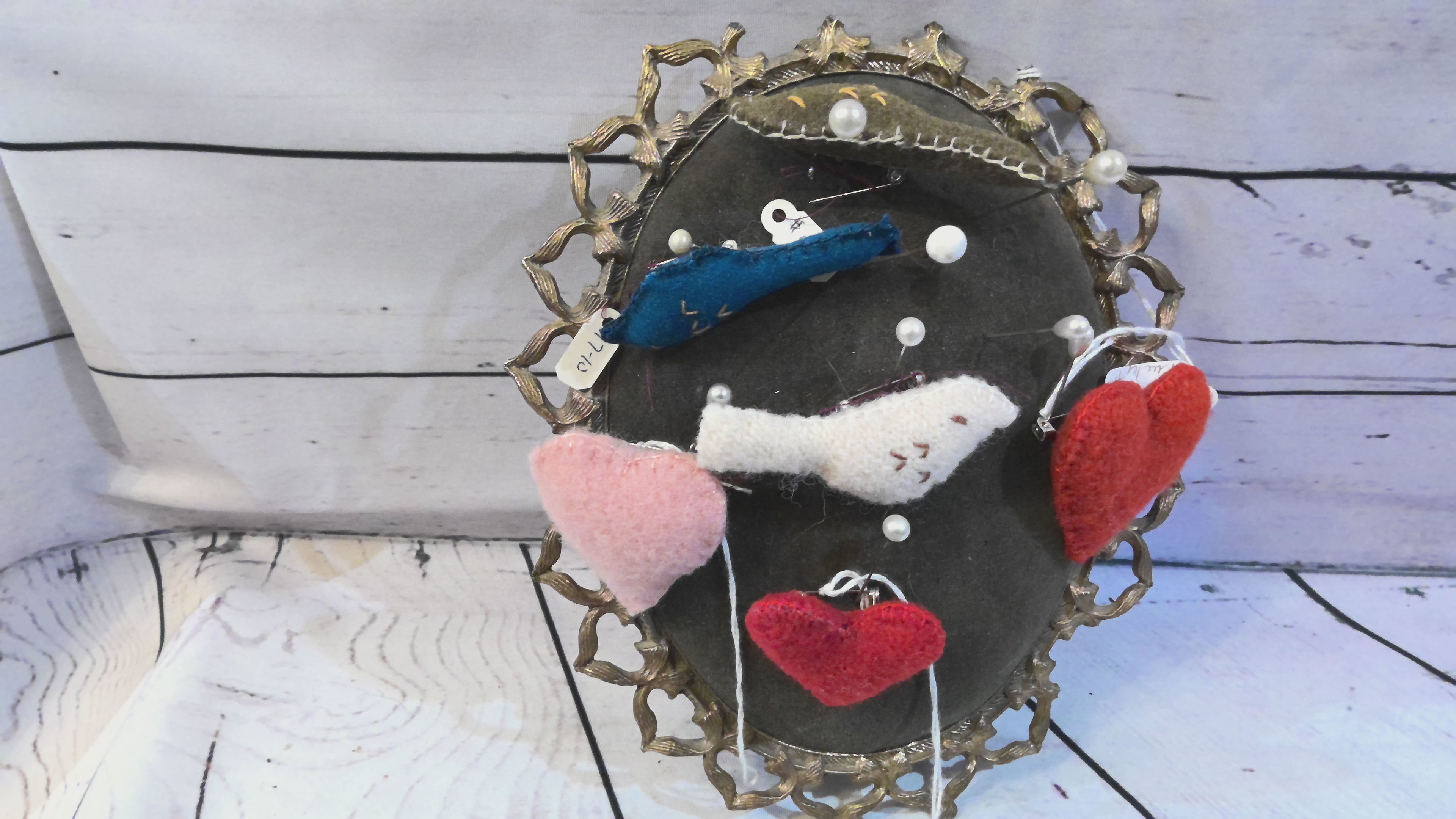 Assortment of crocheted pins