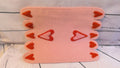 Crocheted heart mat