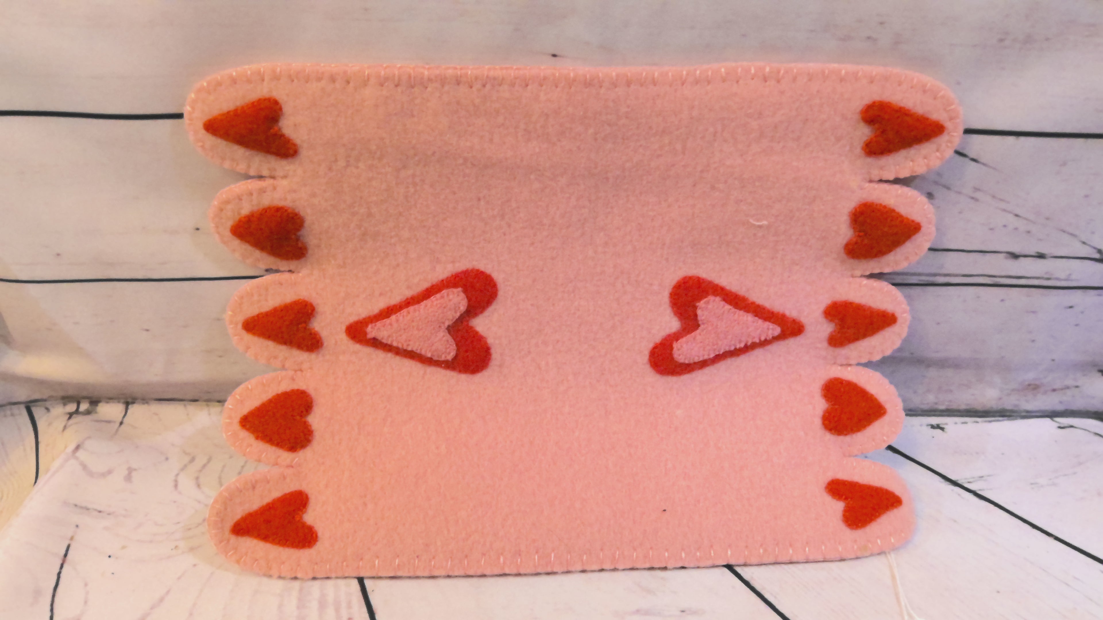 Crocheted heart mat