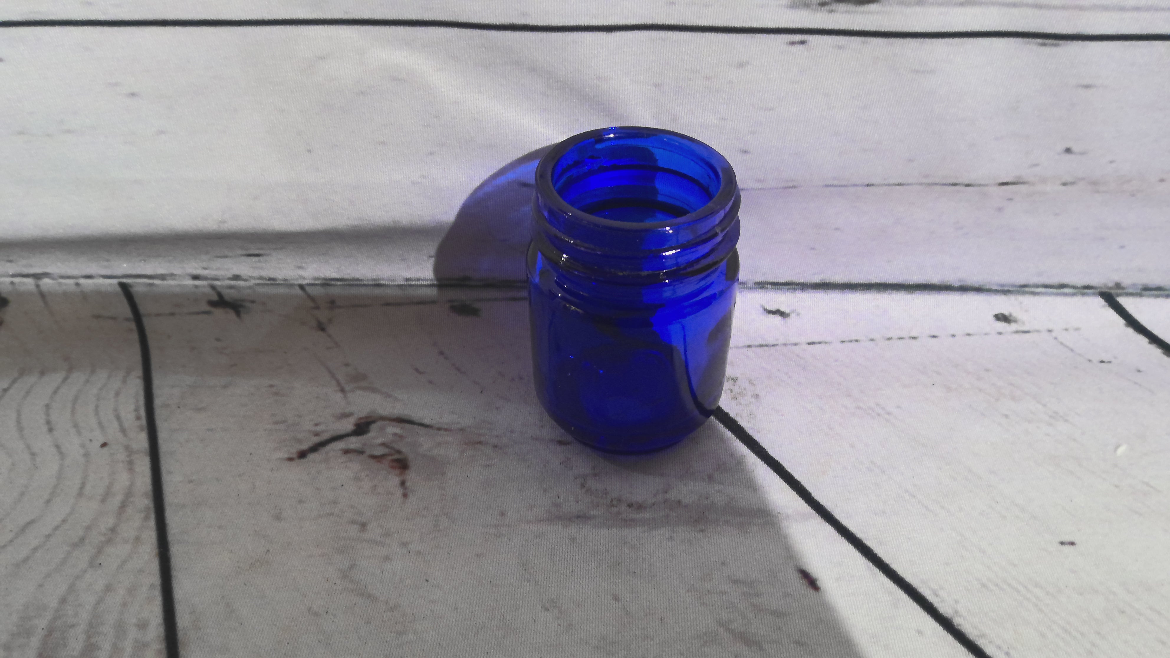 Small blue jar