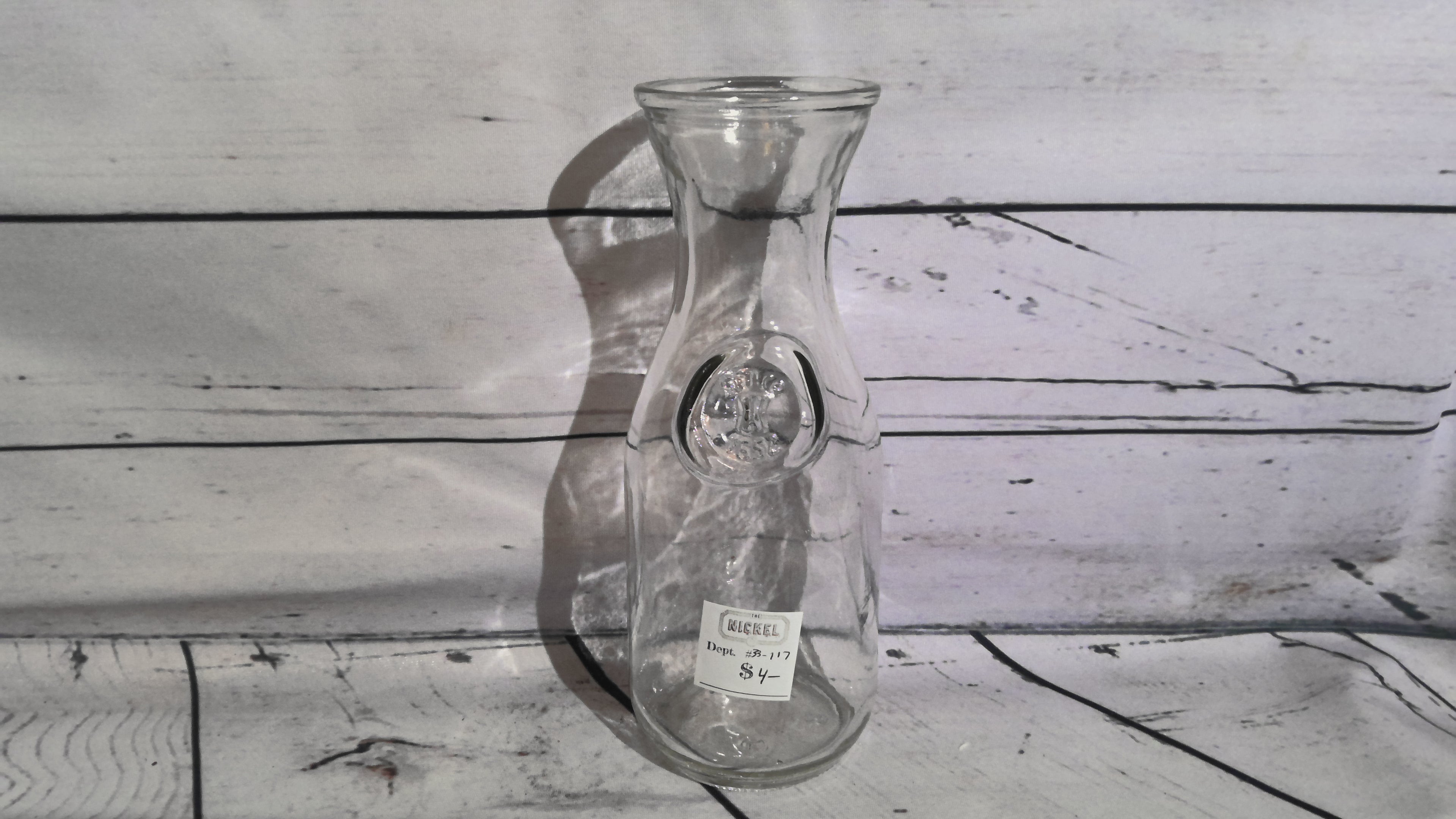 Vintage glass milk bottle