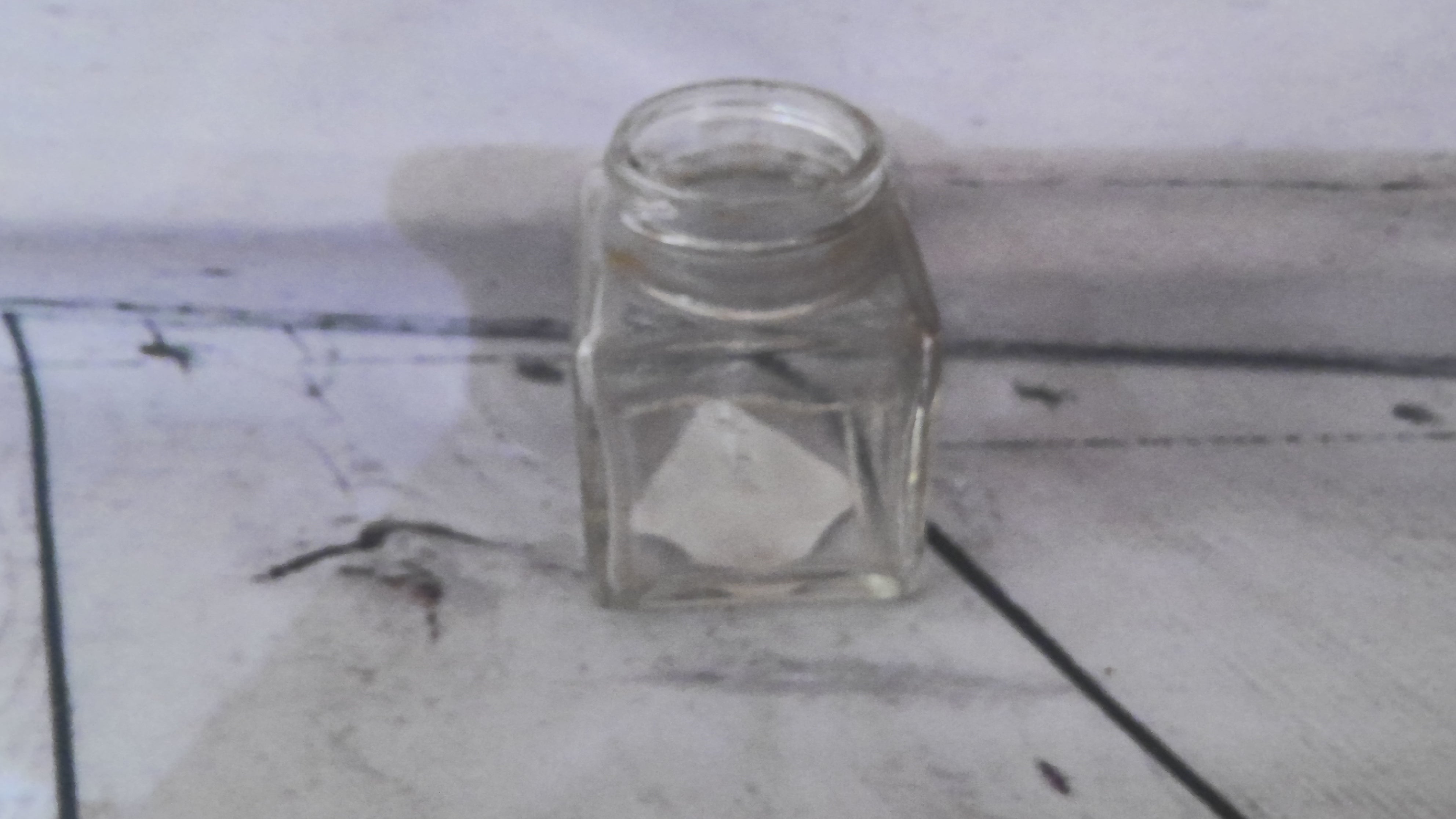 small Square glass jar