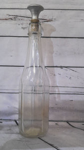 9 sided glass bottle with aluminum cap