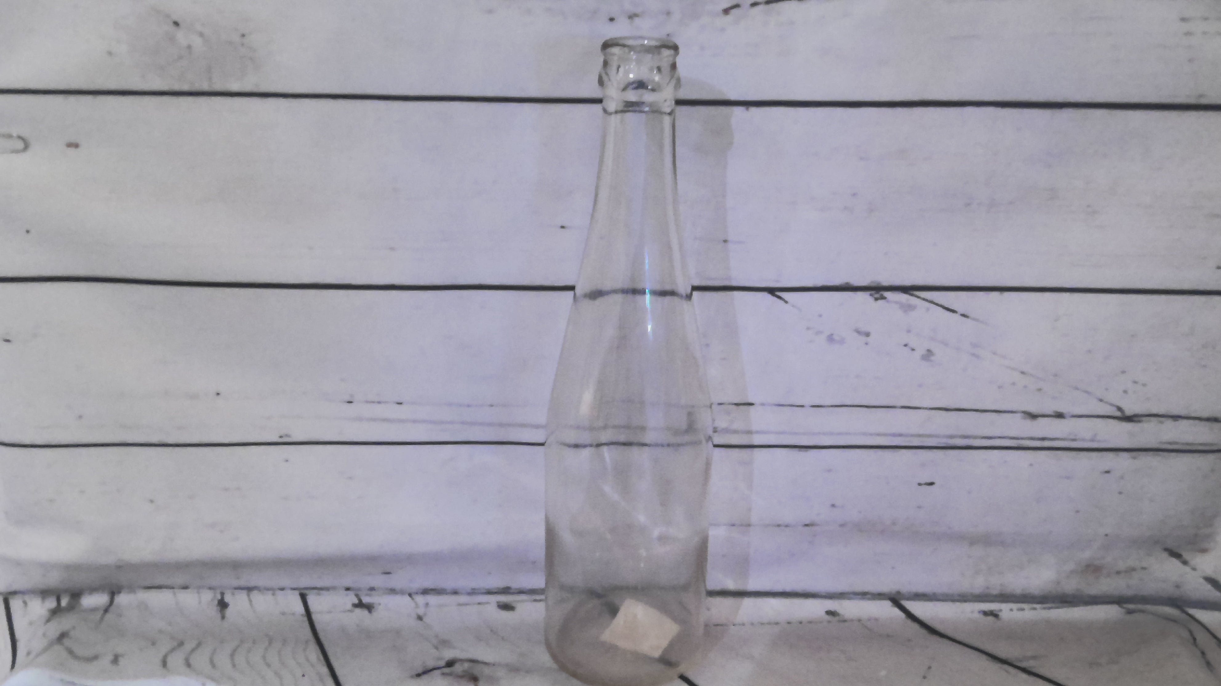 Glass soda bottle