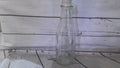 Glass milk bottle