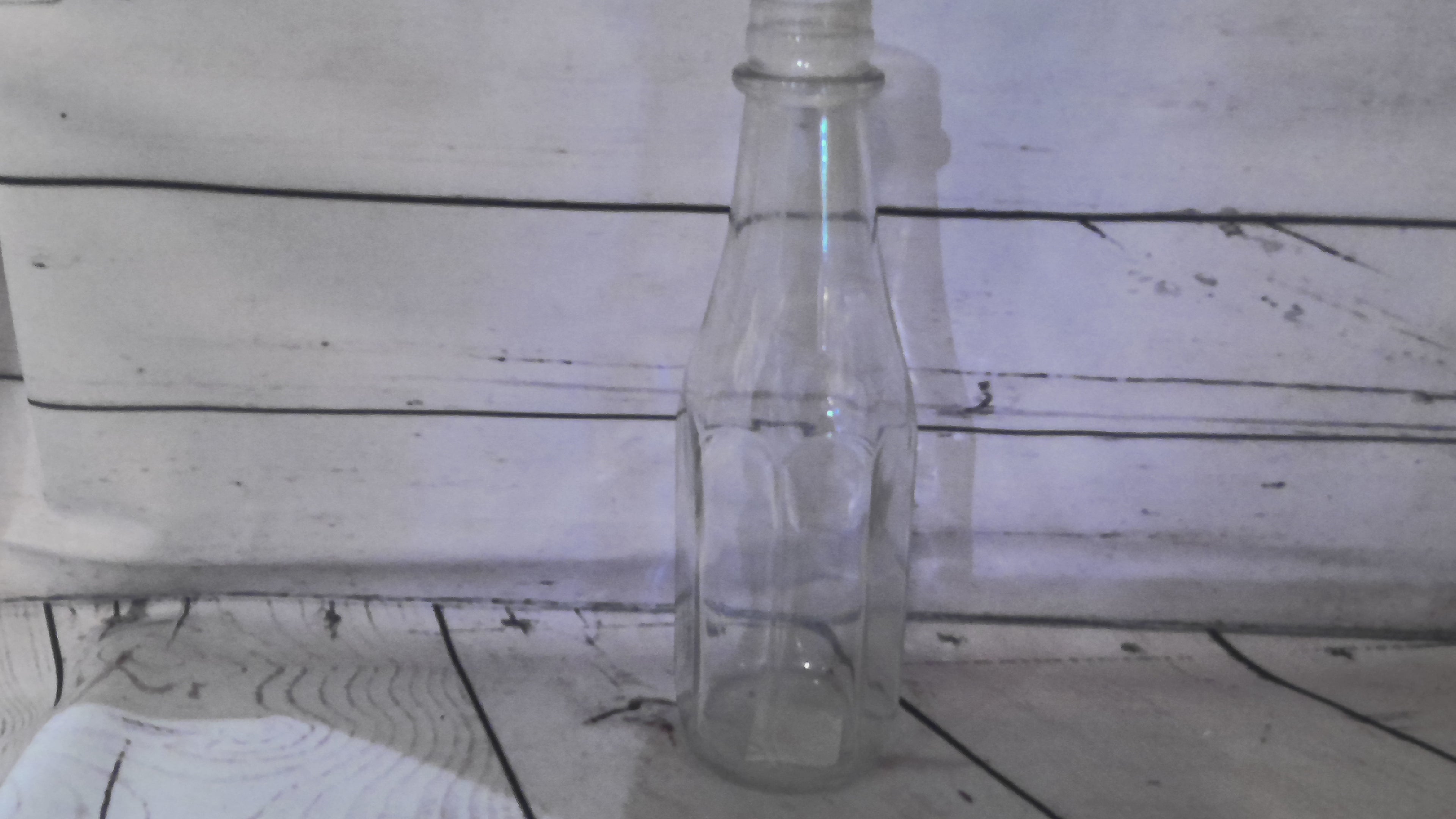 Glass milk bottle