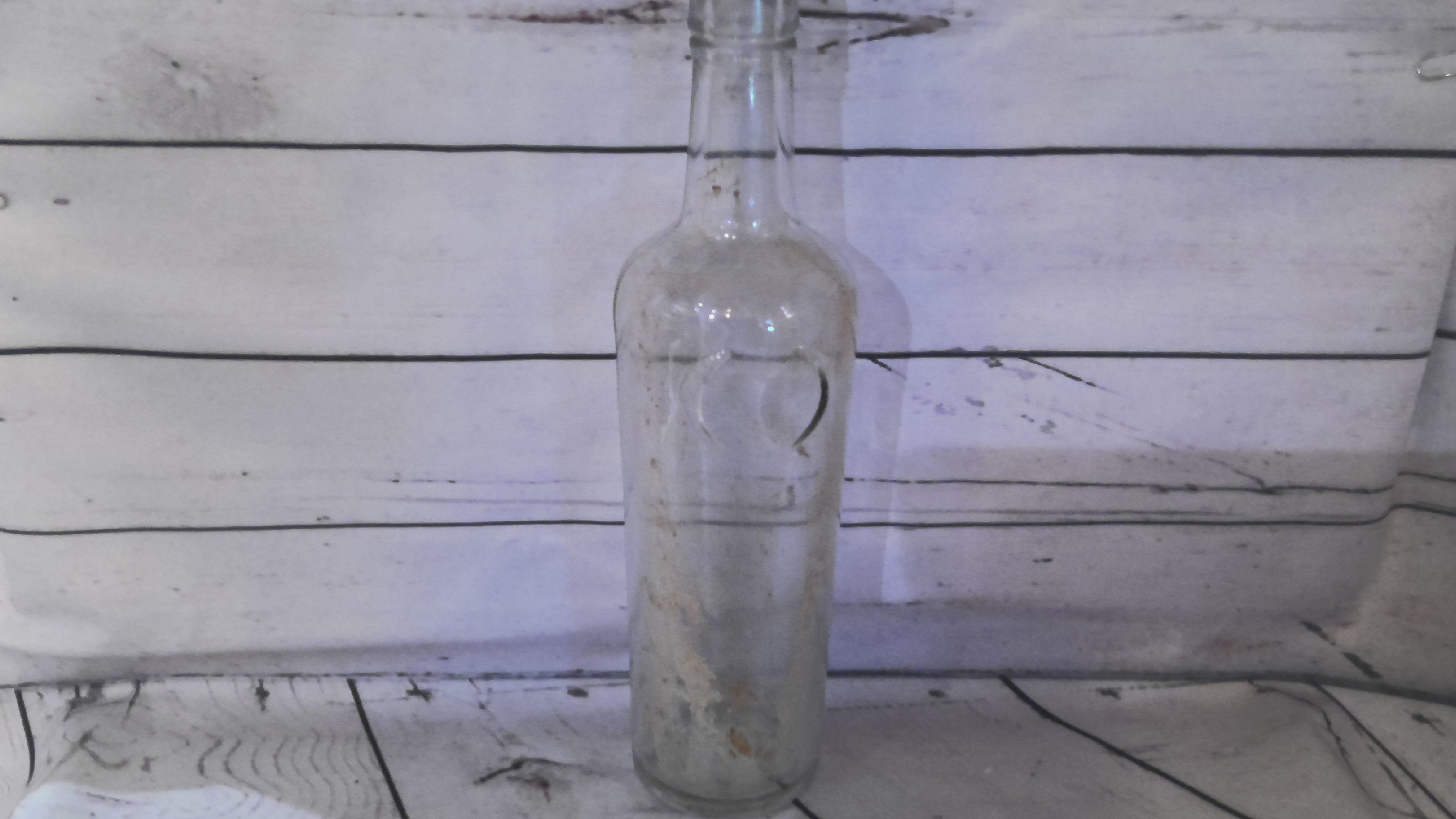 Glass liquor bottle