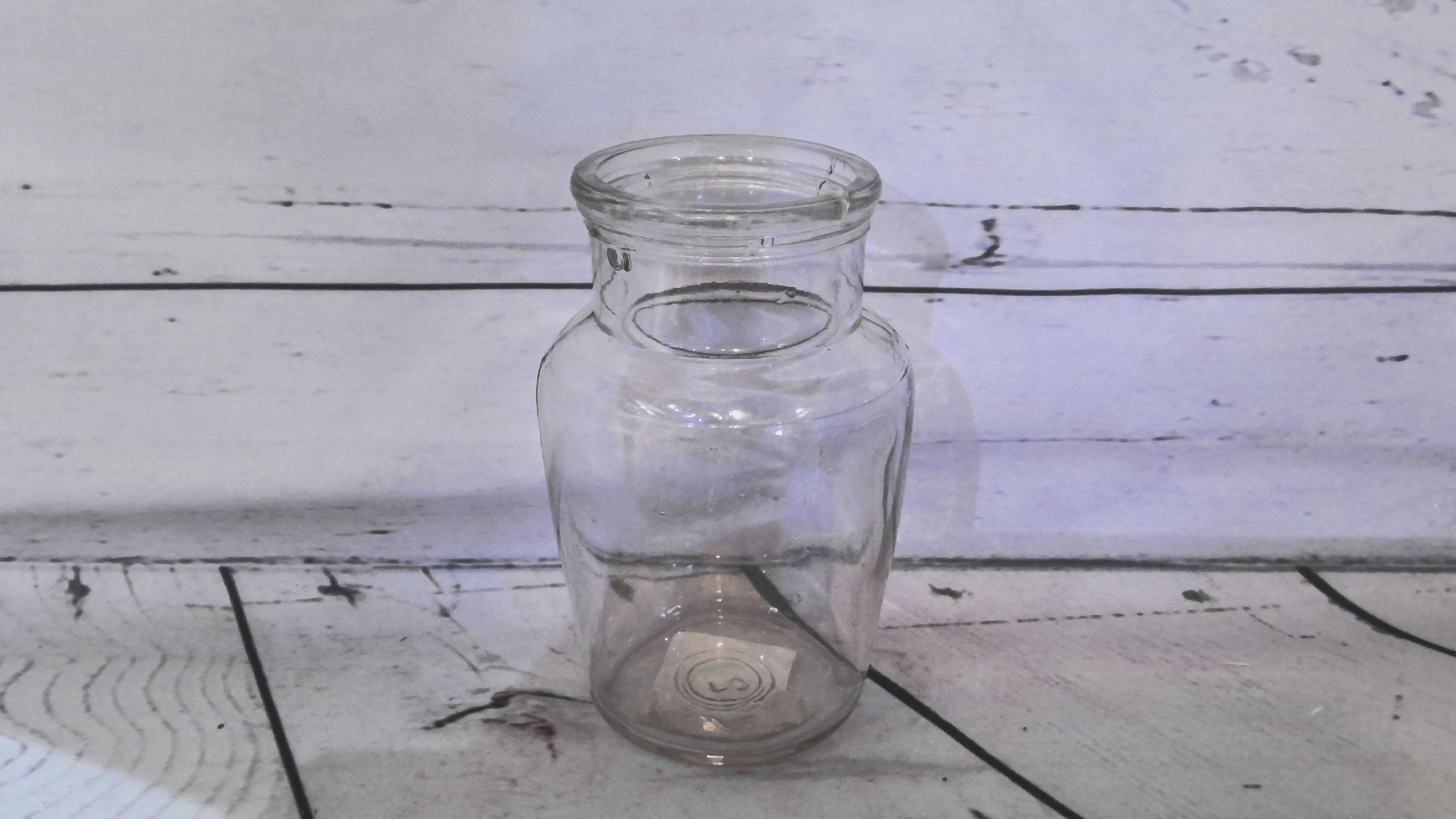 Small glass bottle