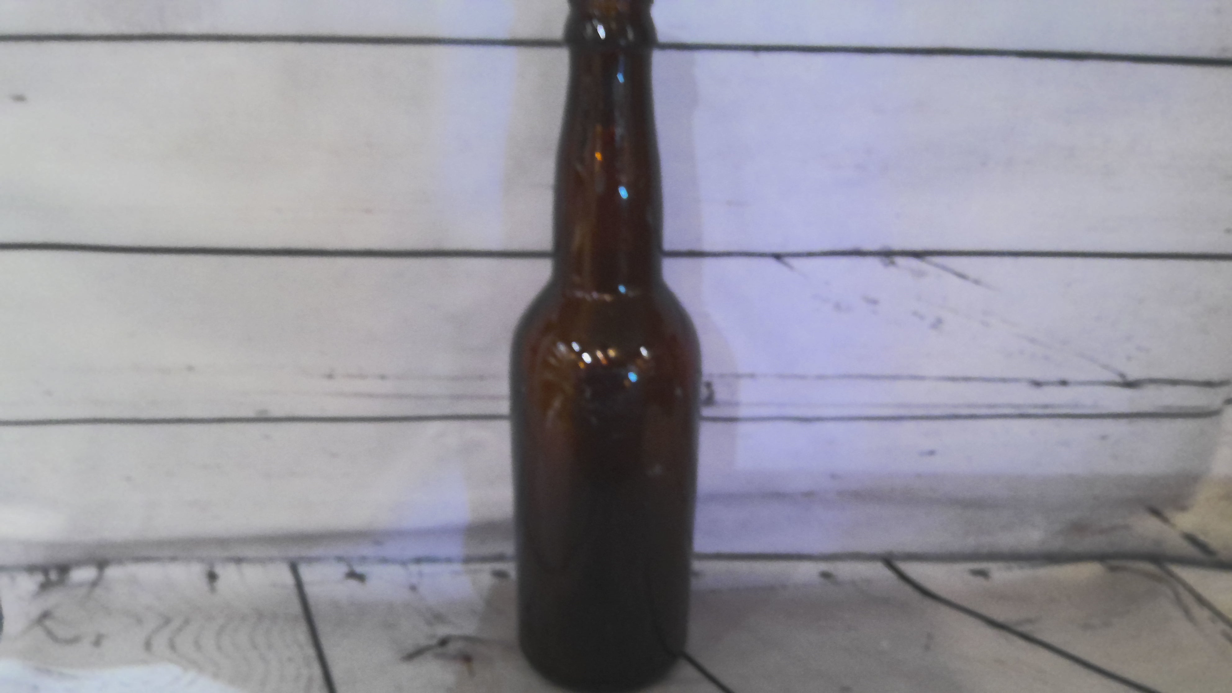 Old brown beer bottle