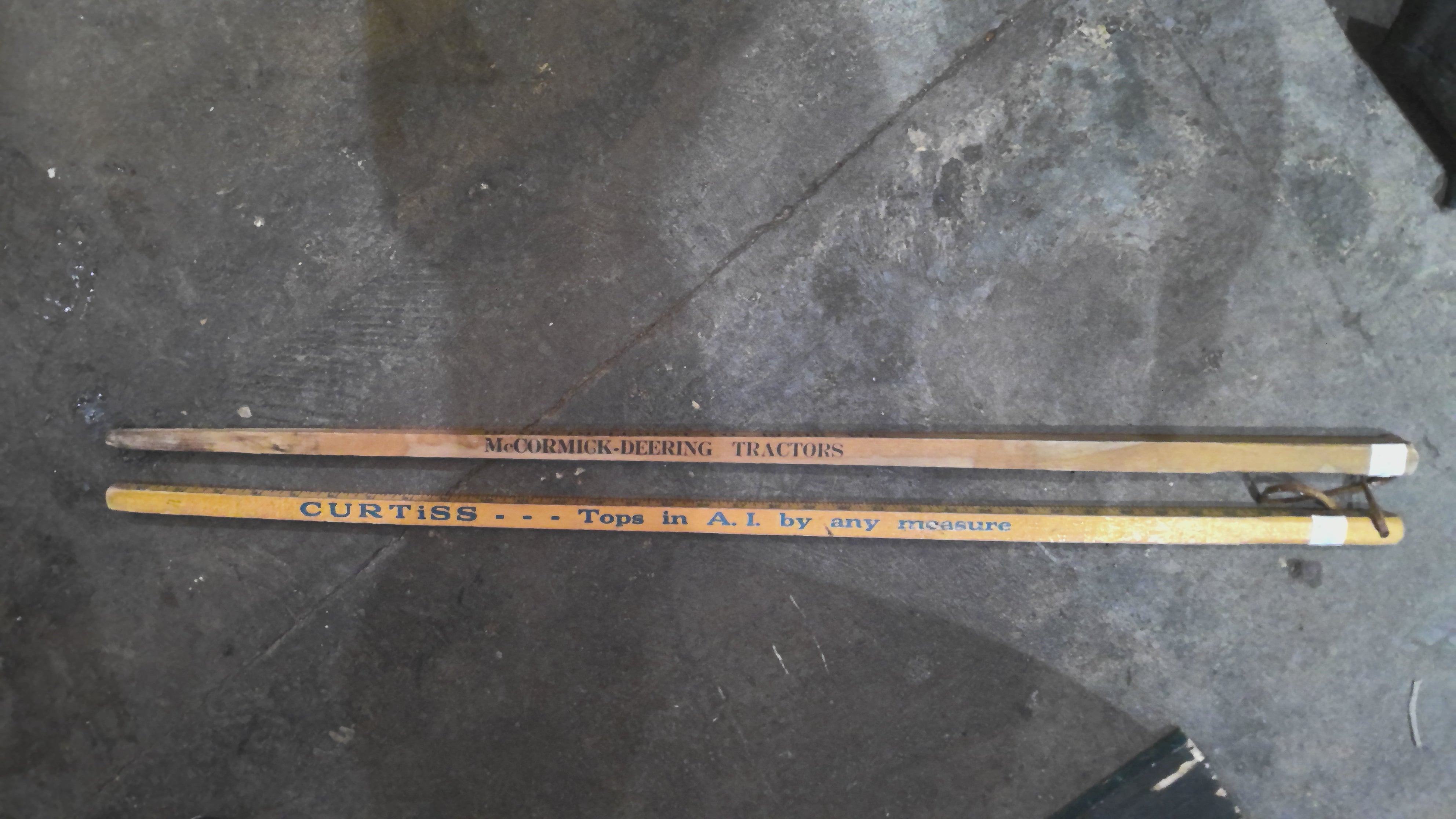 Vintage meter sticks
