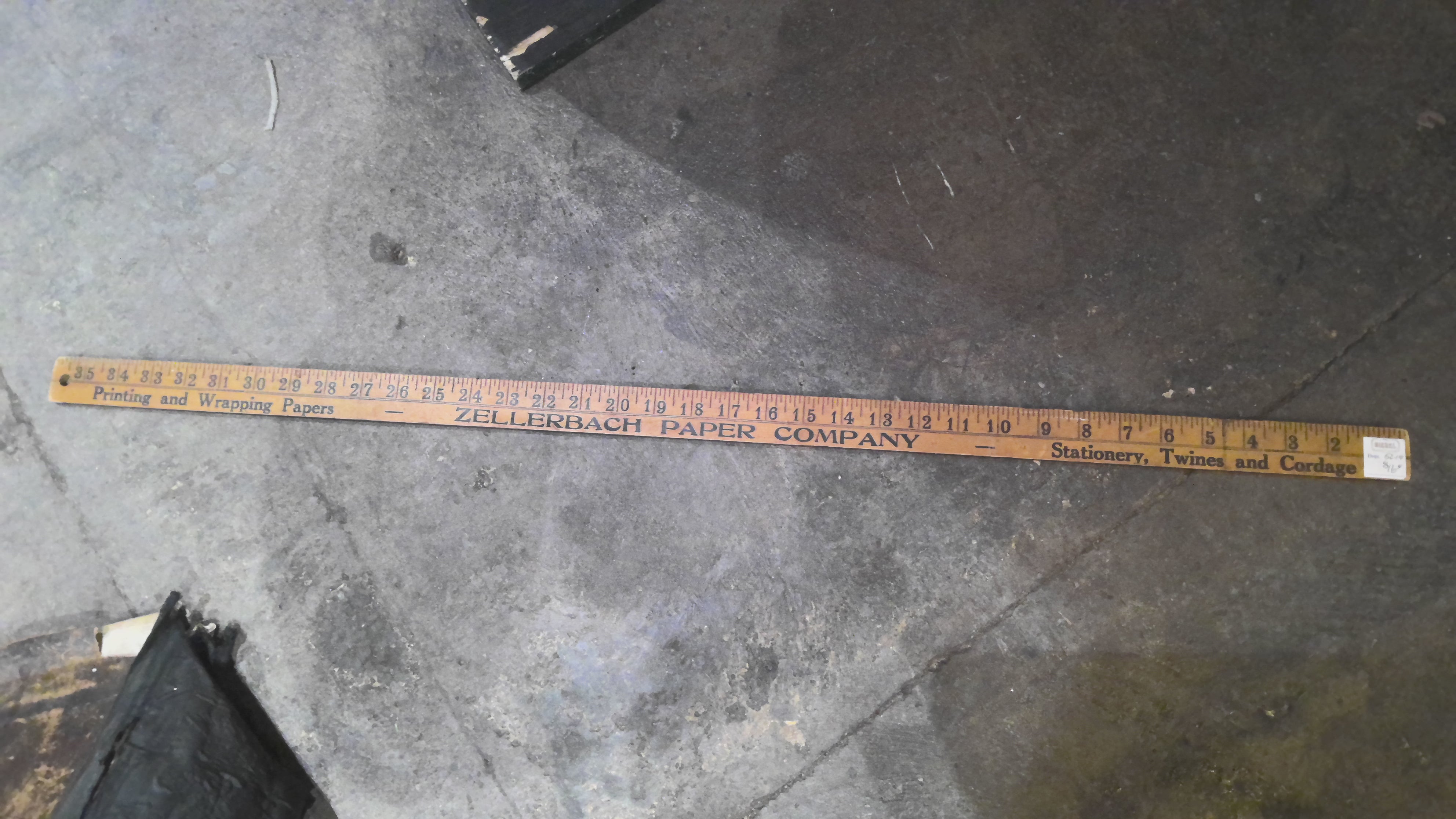 Vintage zellerbach paper company meter stick