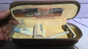 Antique shoe cleaning kit