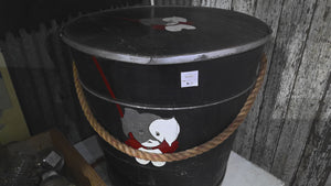 LG wood basket with lid