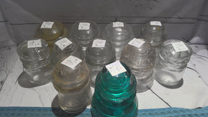 Assortment of glass insulators