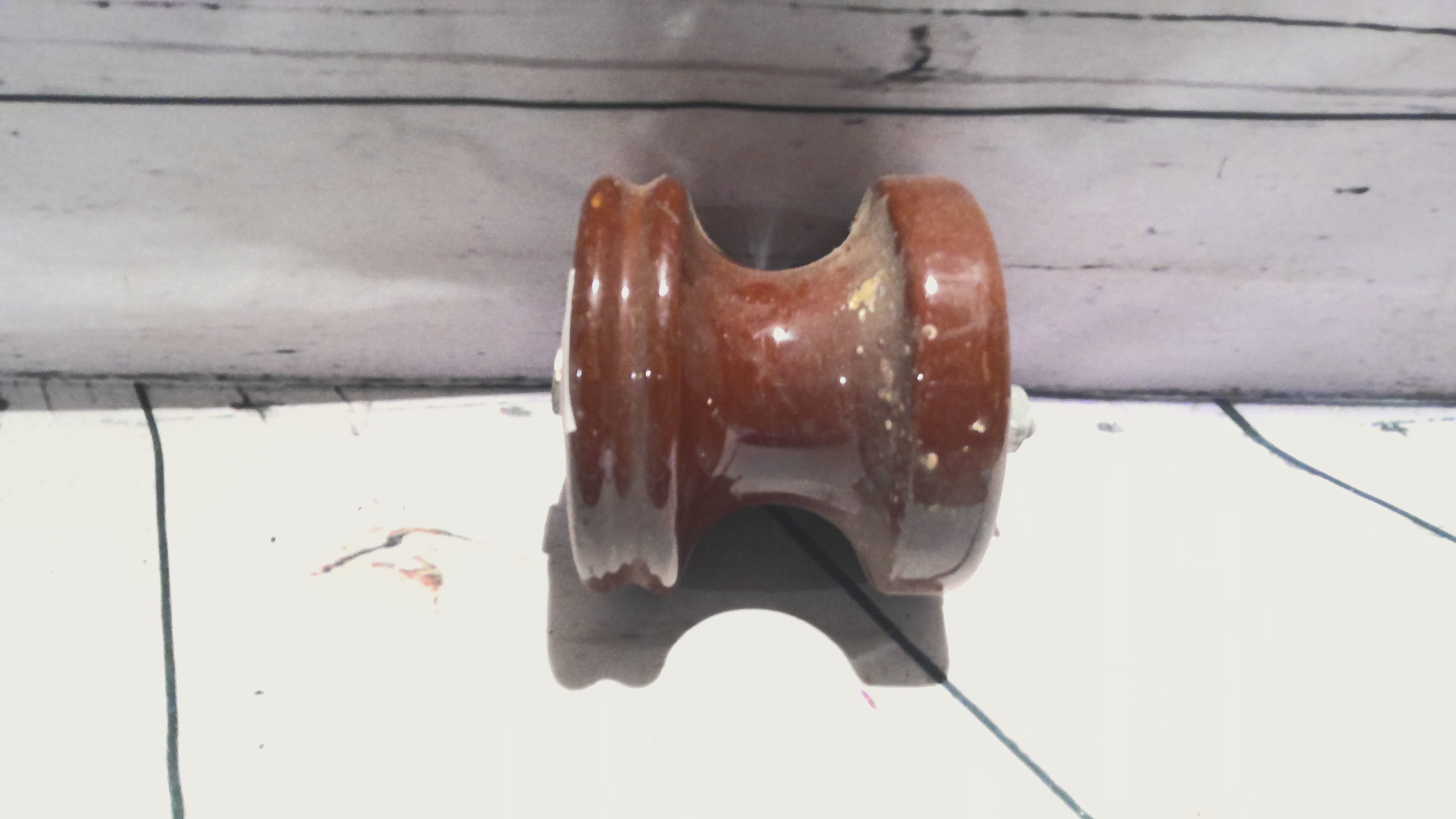 Brown porcelain insulator