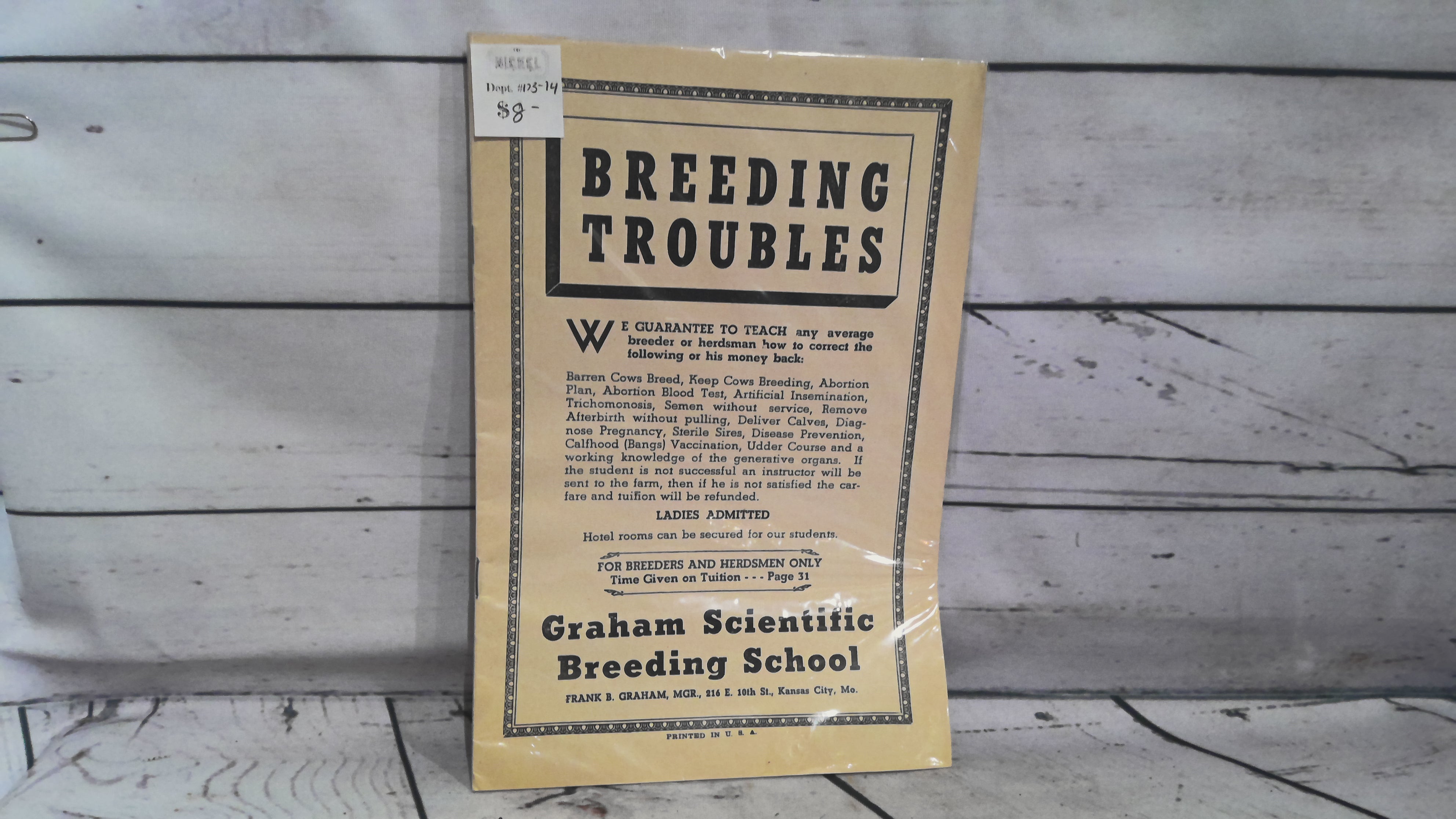 Breeding troubles booklet