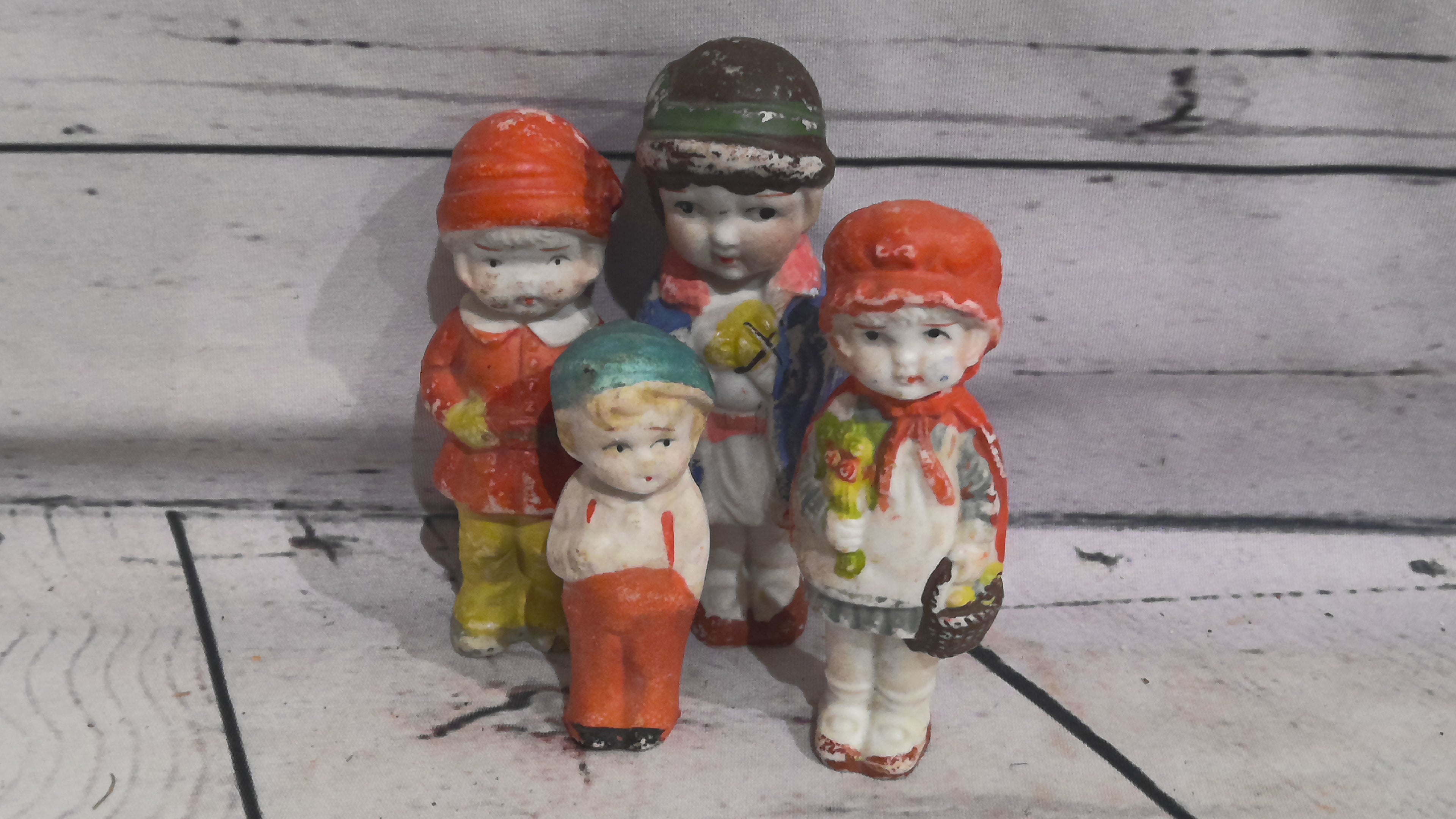 Antique porcelain family