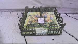 Spring napkin holder