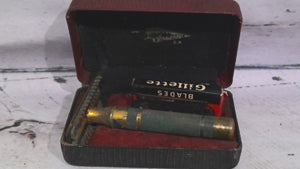 Gillette razor with blades and case