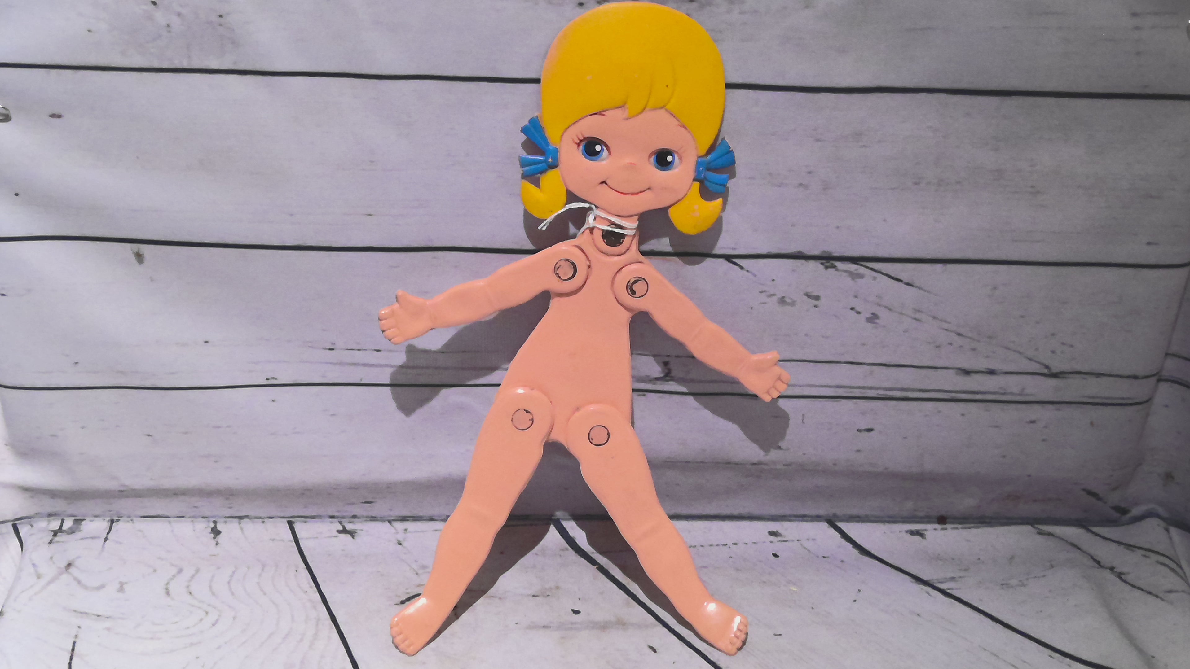 1970s jointed plastic doll