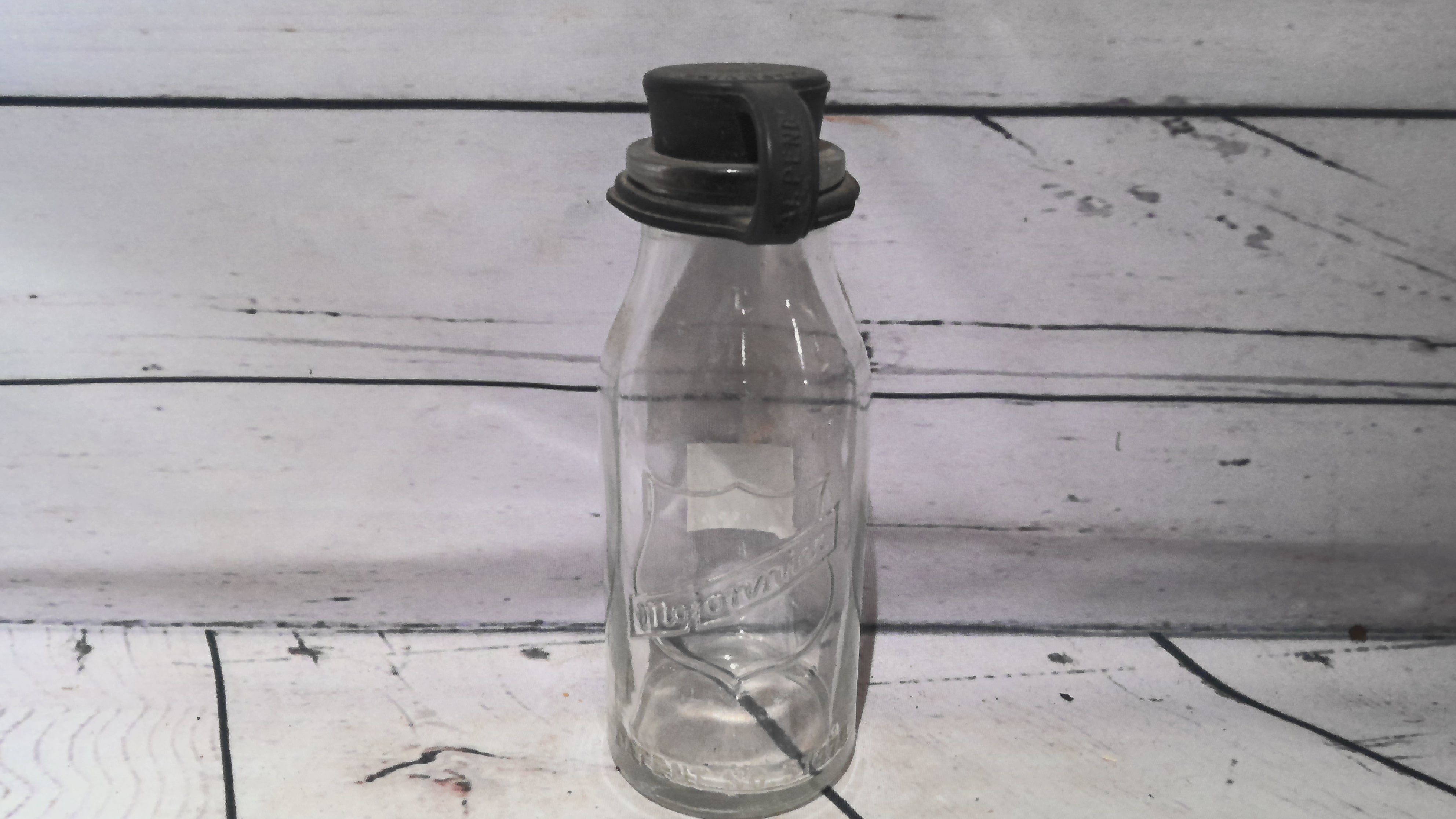 Mojonnier glass bottle